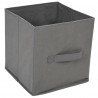 Szafka z 3 szufladami z tkaniny, szara, 34x34x101 cm, stal