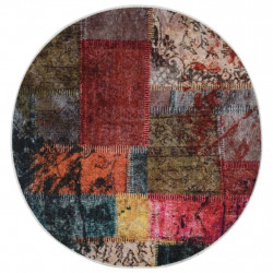 Dywan z możliwością prania, patchwork, 120 cm, kolorowy