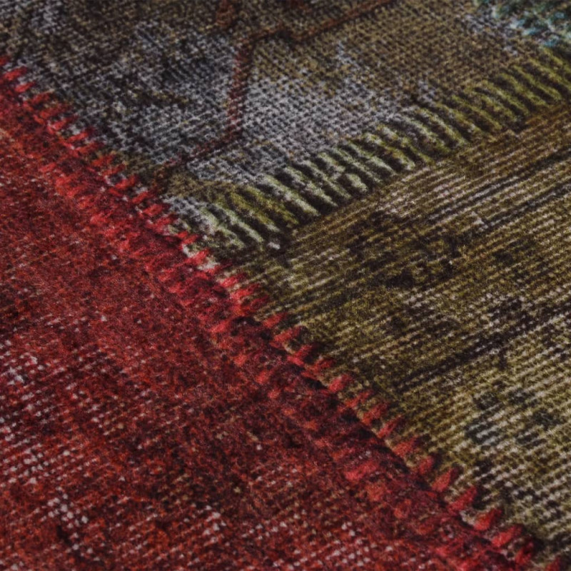Dywan z możliwością prania, patchwork, 120 cm, kolorowy