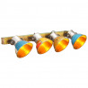Industrialna lampa ścienna, kolorowa, 90x25 cm, E27