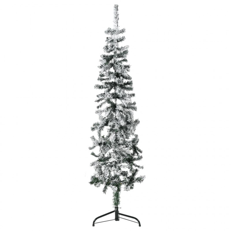 Smukła choinka połówka, sztuczna, ośnieżona, 120 cm