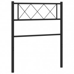 Metalowe wezgłowie, czarne, 75 cm
