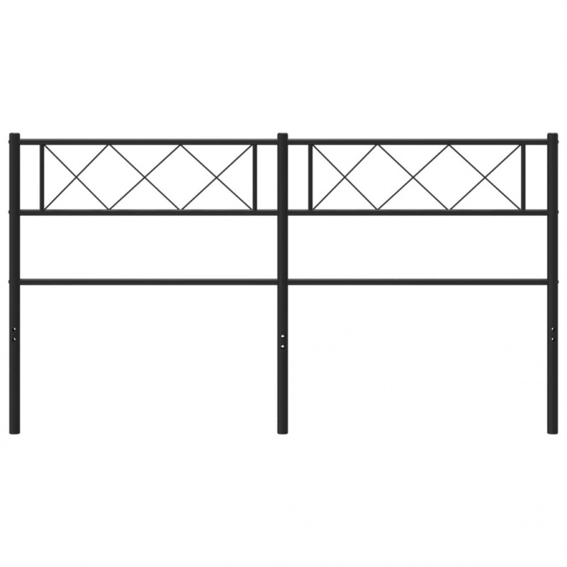Metalowe wezgłowie, czarne, 120 cm