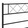 Metalowe wezgłowie, czarne, 120 cm