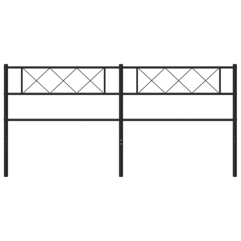 Metalowe wezgłowie, czarne, 200 cm