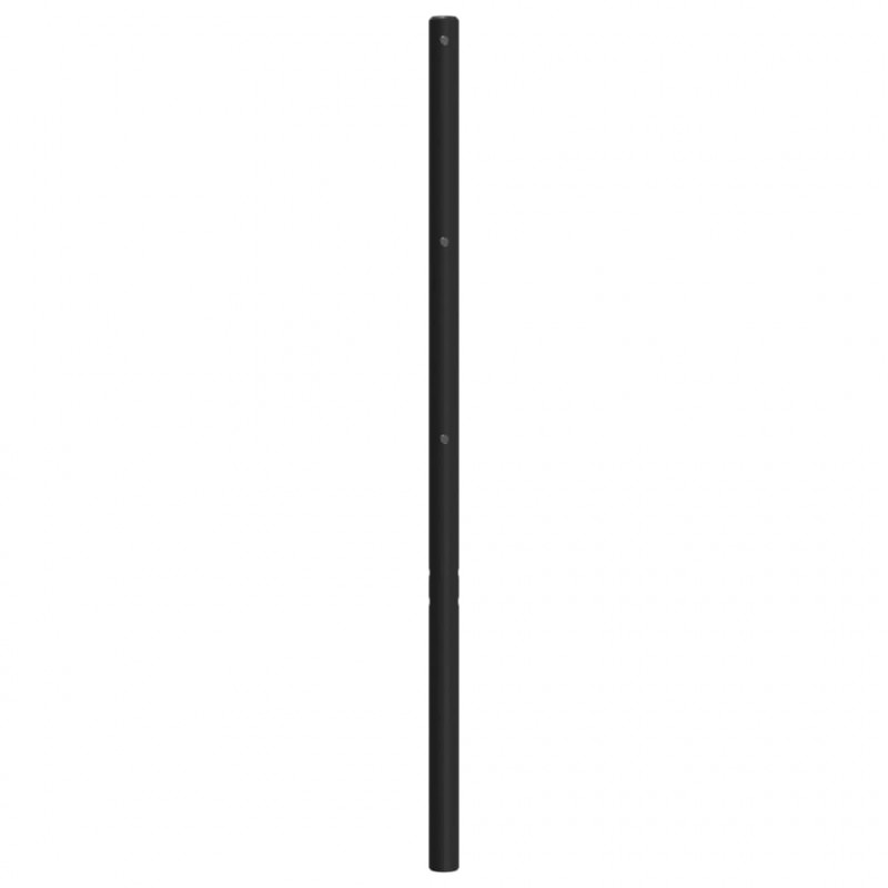 Metalowe wezgłowie, czarne, 200 cm