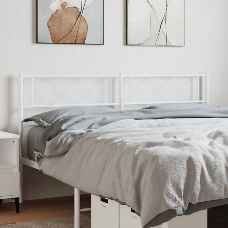 Metalowe wezgłowie, białe, 150 cm