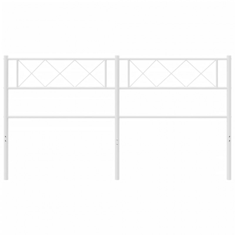 Metalowe wezgłowie, białe, 150 cm