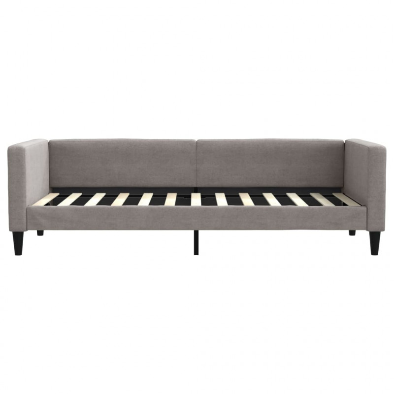 Sofa z materacem do spania, kolor taupe, 80x200 cm, tkanina