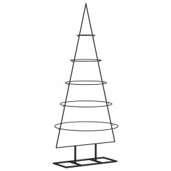 Metalowa choinka świąteczna, do dekoracji, czarna, 125 cm