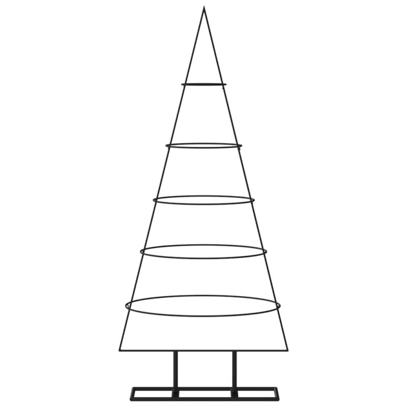 Metalowa choinka świąteczna, do dekoracji, czarna, 125 cm