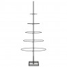 Metalowa choinka świąteczna, do dekoracji, czarna, 125 cm