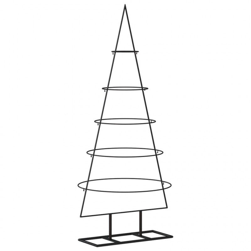 Metalowa choinka świąteczna, do dekoracji, czarna, 125 cm