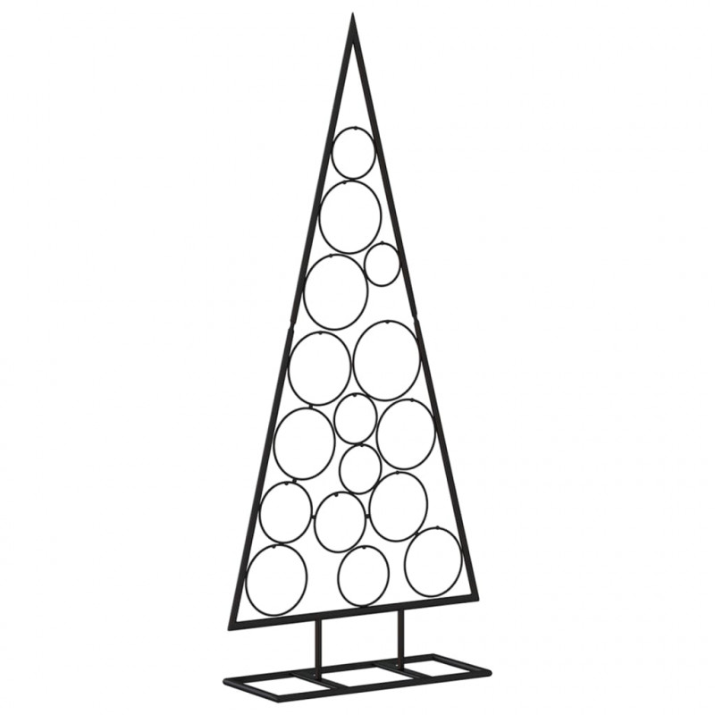 Metalowa choinka świąteczna, do dekoracji, czarna, 125 cm