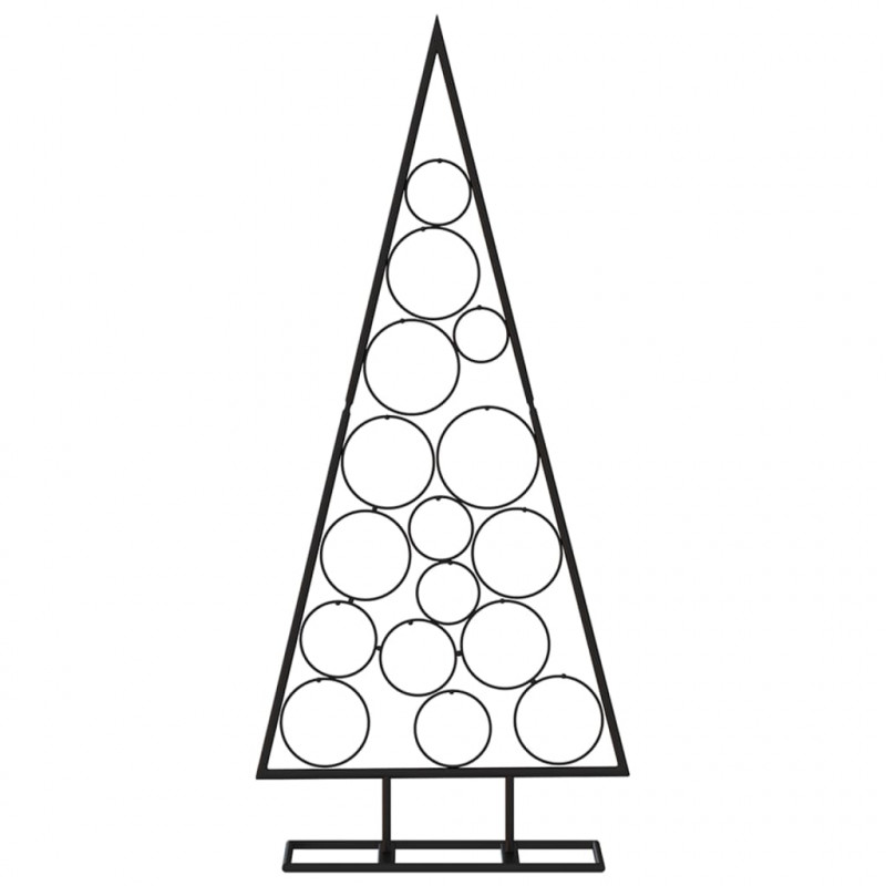 Metalowa choinka świąteczna, do dekoracji, czarna, 125 cm