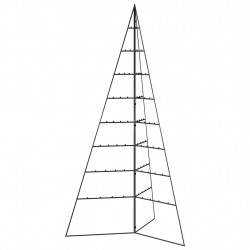 Metalowa choinka świąteczna, do dekoracji, czarna, 180 cm