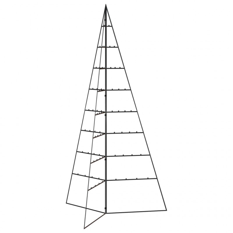 Metalowa choinka świąteczna, do dekoracji, czarna, 180 cm