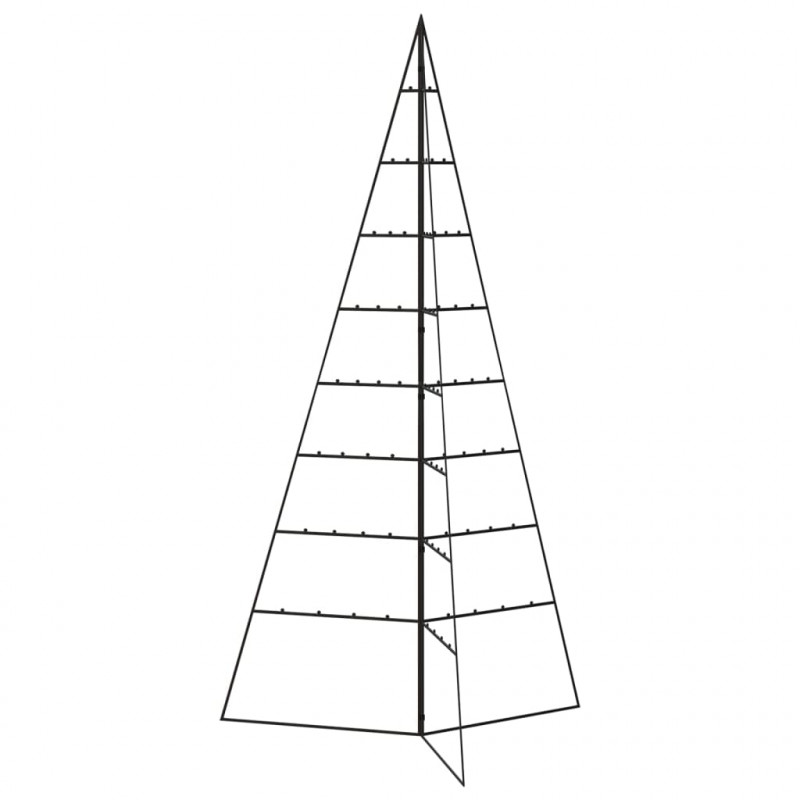 Metalowa choinka świąteczna, do dekoracji, czarna, 180 cm
