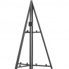 Metalowa choinka świąteczna, do dekoracji, czarna, 180 cm