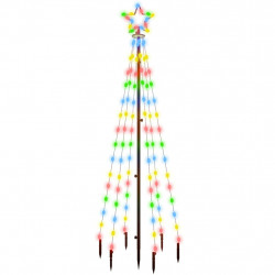 Choinka z kołkiem gruntowym, 108 kolorowych LED, 180 cm