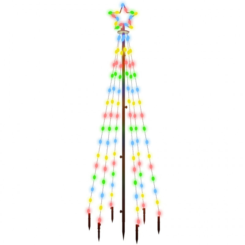 Choinka z kołkiem gruntowym, 108 kolorowych LED, 180 cm