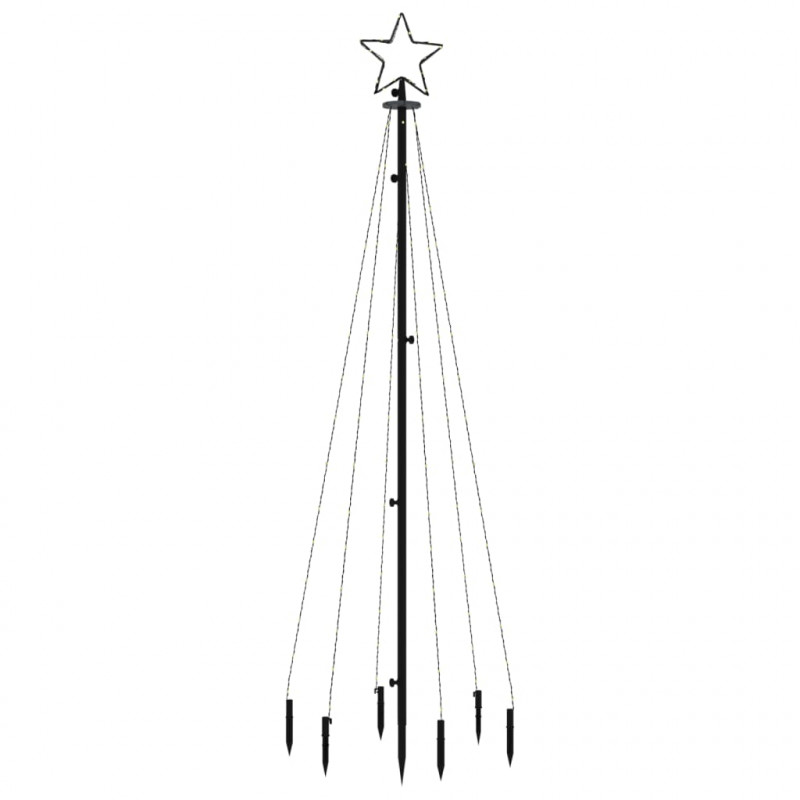 Choinka z kołkiem gruntowym, 108 kolorowych LED, 180 cm