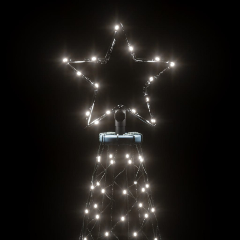 Choinka z kołkiem gruntowym, 200 zimnych białych LED, 180 cm