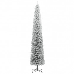Smukła choinka na stojaku, pokryta śniegiem, 300 cm, PVC