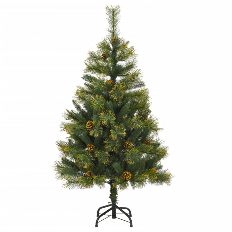 Sztuczna choinka na zawiasach, z szyszkami, 120 cm