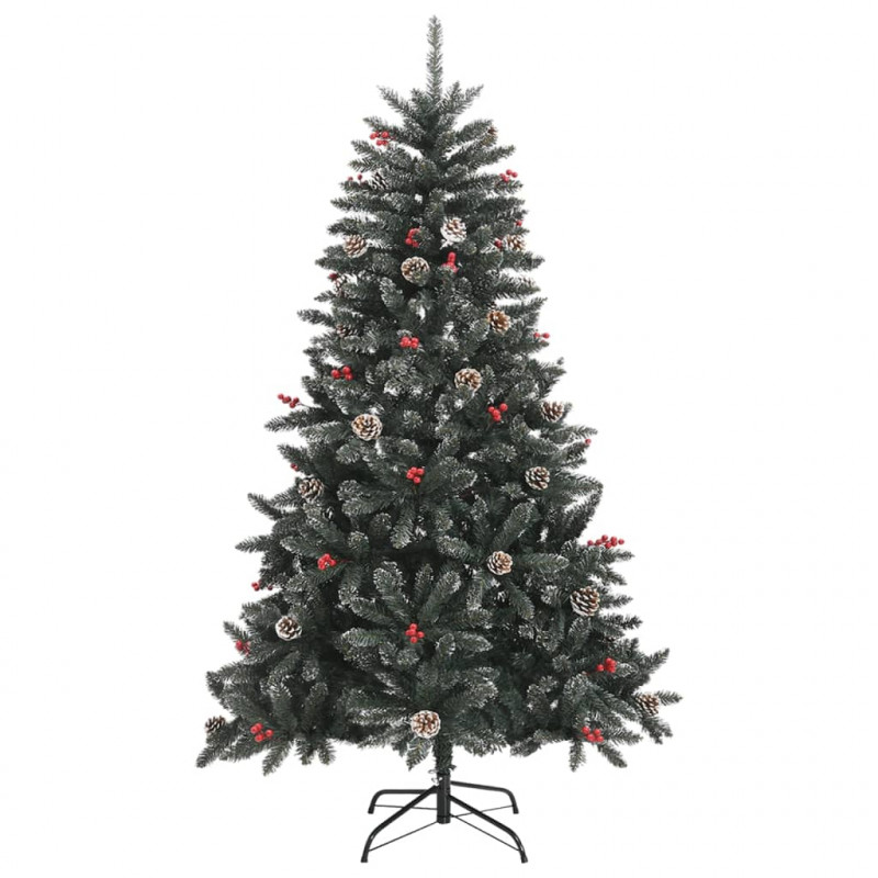 Sztuczna choinka ze stojakiem, zielona, 120 cm, PVC