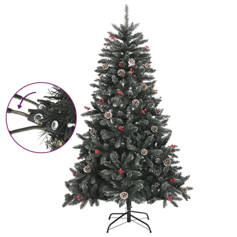 Sztuczna choinka ze stojakiem, zielona, 120 cm, PVC