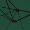 Podwójny parasol ogrodowy z LED, zielony, 449x245 cm