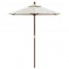Parasol ogrodowy na drewnianym słupku, piaskowy, 196x231 cm