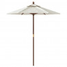 Parasol ogrodowy na drewnianym słupku, piaskowy, 196x231 cm
