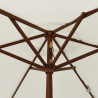 Parasol ogrodowy na drewnianym słupku, piaskowy, 196x231 cm