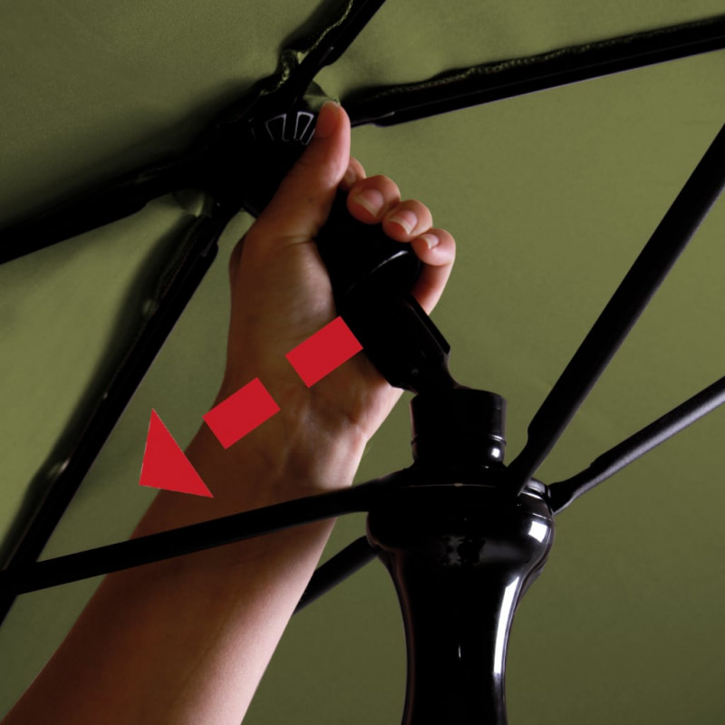 Madison Parasol ogrodowy Patmos Luxe, prostokątny, 210x140 cm, zielony