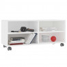 Szafka pod TV, biała, 90x35x35 cm, materiał drewnopochodny