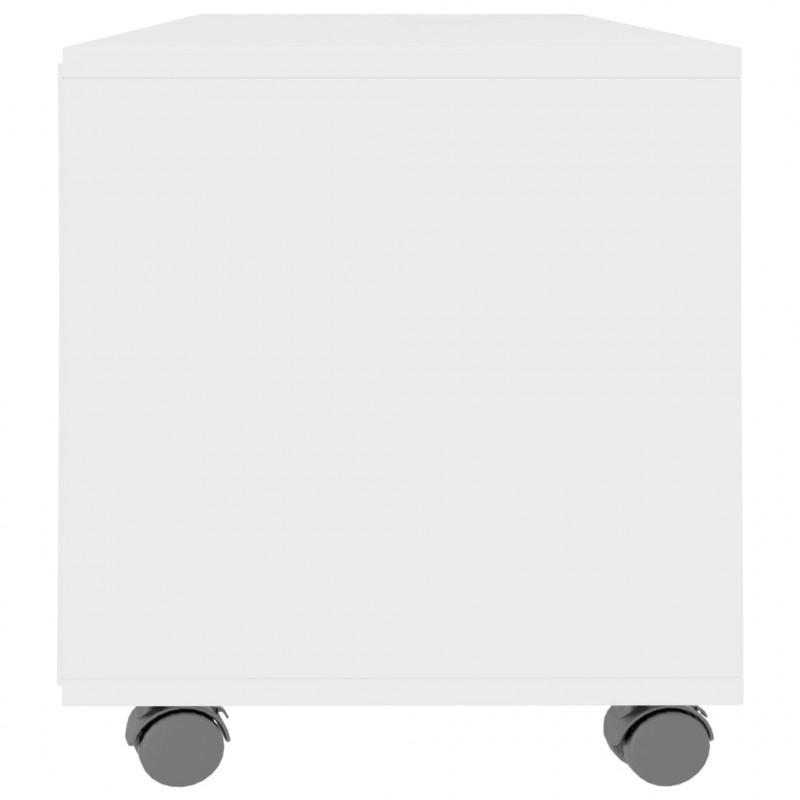 Szafka pod TV, biała, 90x35x35 cm, materiał drewnopochodny