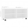 Szafka pod TV, biała, 90x35x35 cm, materiał drewnopochodny