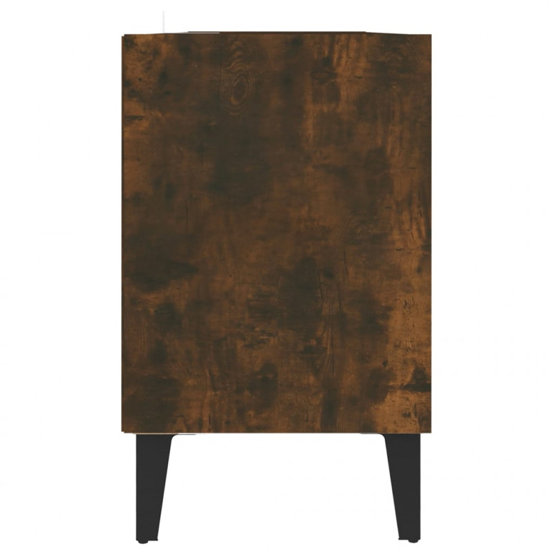 Szafka TV, metalowe nóżki, przydymiony dąb, 103,5x30x50 cm