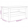 Stolik kawowy, czarny, 80x50x40 cm, lite drewno sosnowe