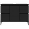 Szafka pod umywalkę, czarna, 80x33x60 cm