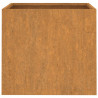 Donice, 2 szt., 42x40x39 cm, stal kortenowska