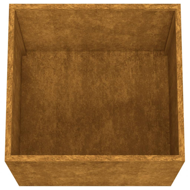 Donice, 2 szt., 42x40x39 cm, stal kortenowska