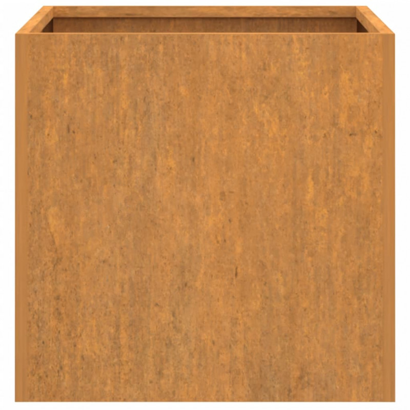 Donice, 2 szt., 49x47x46 cm, stal kortenowska