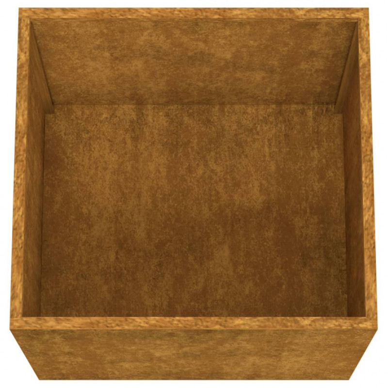 Donice, 2 szt., 49x47x46 cm, stal kortenowska