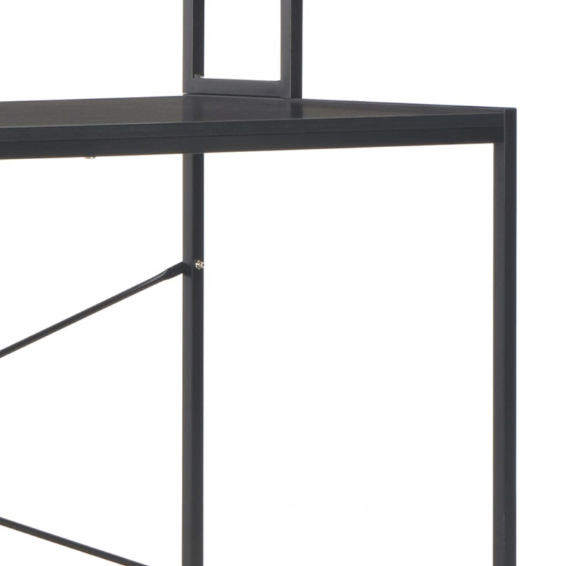 Biurko komputerowe, czarne, 120 x 60 x 138 cm