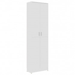 Szafa do przedpokoju biała 55x25x189 cm materiał drewnopochodny
