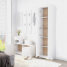 Szafa do przedpokoju biała 55x25x189 cm materiał drewnopochodny