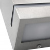 Zewnętrzne lampy ścienne, 2 szt., 35 W, srebrne, prostokątne